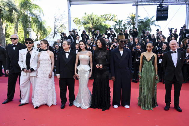 79th Cannes Film Festival Red Carpet Opening Night - part 2 Palais des Festivals - Cannes, France Stellan Skarsgard;Diego Cespedes;Laura Wandal;Park Chan-Wook;Demi Moore;Chloe Zhao;Isaach De Bankole ;Ruth Negga;Paul Laverty 79th Cannes Film Festival Red Carpet Opening Night - part 2 Palais des Festivals - Cannes, France 12th May 2026 SGPItalia id 134688_008 *Not Exclusive  Copyright: xSGPx