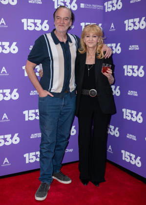 Quentin Tarantino and Sonia Friedman attends 1536™ Opening Night at The Ambassadors Theatre in London, England. UK. Tuesday 12th May 2026. Copyright: xJamesxWarrenx ae7cg328