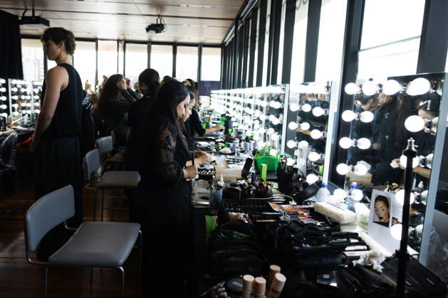 AUSTRALIAN FASHION WEEK, Behind the scenes models hair and make-up ahead of FDS TAFE NSW - The Innovators show during Australian fashion week at the Museum of contemporary art, Sydney, Wednesday, May 13, 2026. ( NO ARCHIVING MELBOURNE VICTORIA AUSTRALIA  Copyright: xNADIRxKINANIx 20260513198803854832