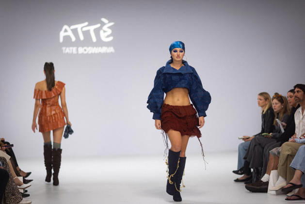 AUSTRALIAN FASHION WEEK, Atte designs during the FDS TAFE NSW - The Innovators show during Australian fashion week at the Museum of contemporary art, Sydney, Wednesday, May 13, 2026. ( NO ARCHIVING MELBOURNE VICTORIA AUSTRALIA  Copyright: xNADIRxKINANIx 20260513188656309221
