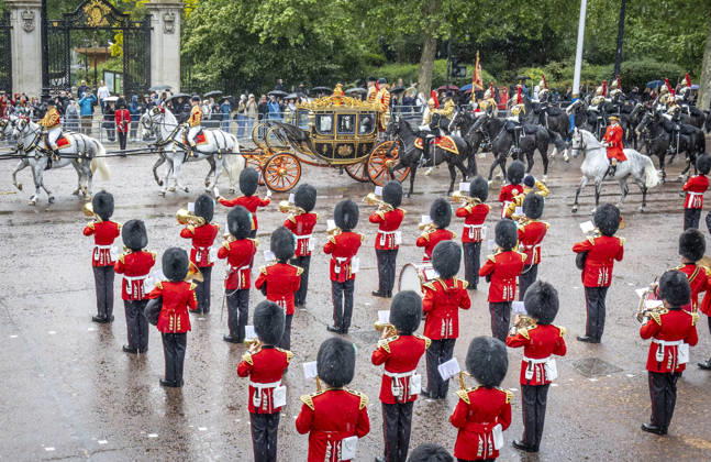 May 13, 2026, London, London, UK: London, UK. King Charles III and Queen Camilla ride The Irish State Coach on The Mall to The Palace of Westminster for the State Opening of Parliament. Today marks the formal start of the parliamentary year and sets out the government s agenda for the 2026-27 session, outlining proposed policies and legislation. London UK - ZUMAl94_ 20260513_zaf_l94_003 Copyright: xMarcinxNowakx
