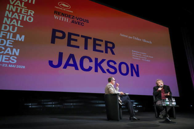 Cannes - Peter Jackson Masterclass Didier Allouch and Peter Jackson attending the Peter Jackson Masterclass during the 79th Annual Cannes Film Festival on May 13, 2026 in Cannes, France. Photo by Jean-Marc Haedrich Pool ABACAPRESS.COM Cannes France  Copyright: xHaedrichxJean-Marc Pool ABACAPRESS.COMx