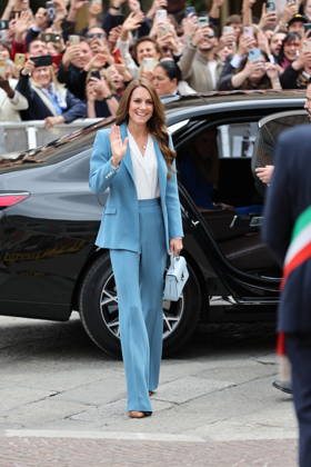 . 13 05 2026. Reggio Emilia, Italy. Kate Middleton, the Princess of Wales , arriving at the town hall in Reggio Emilia on day one of her visit to Italy.  xStephenxLockx xi-Imagesx IIM-26766-0002