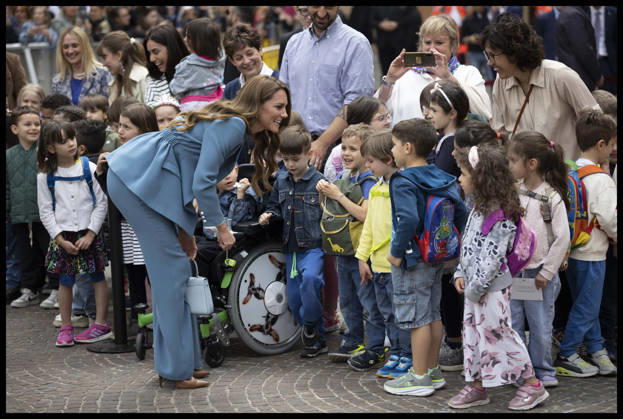 . 13 05 2026. Reggio Emilia, Italy. Kate Middleton. the Princess of Wales , arriving at the town hall in Reggio Emilia on day one of her visit to Italy.  xStephenxLockx xi-Imagesx IIM-26766-0009