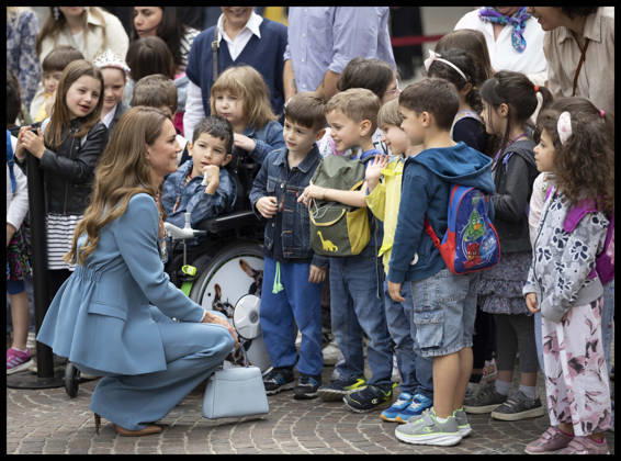 . 13 05 2026. Reggio Emilia, Italy. Kate Middleton. the Princess of Wales , arriving at the town hall in Reggio Emilia on day one of her visit to Italy.  xStephenxLockx xi-Imagesx IIM-26766-0011