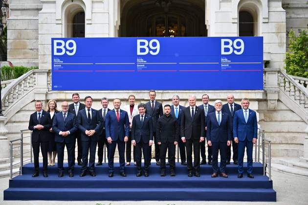 Bucharest Nine (B9) and Nordic Countries Summit in Bucharest BUCHAREST, ROMANIA - MAY 13: Leaders take part in the family photo during the summit of Bucharest Nine (B9) and Nordic Countries Summit in Bucharest, Romania on May 13, 2026. Alex Nicodim Anadolu Bucharest Romania. Editorial use only. Please get in touch for any other usage.  Copyright: x2026xAnadoluxAlexxNicodimx