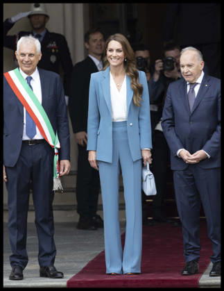 . 13 05 2026. Reggio Emilia, Italy. Kate Middleton. the Princess of Wales , arriving at the town hall in Reggio Emilia on day one of her visit to Italy.  xStephenxLockx xi-Imagesx IIM-26766-0018