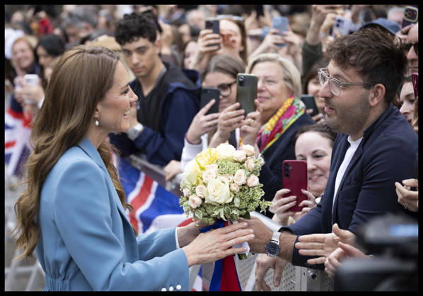 . 13 05 2026. Reggio Emilia, Italy. Kate Middleton. the Princess of Wales , on a walkabout outside the town hall in Reggio Emilia on day one of her visit to Italy.  xStephenxLockx xi-Imagesx IIM-26766-0040