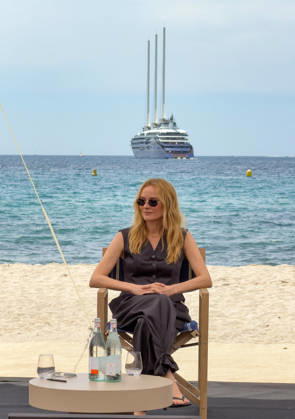 Cannes - Diane Kruger at Lunch Talk about AI organized by BMW German actress Diane Kruger attending an exclusive Lunch Talk on the theme of ‘The Human Lens’, about AI in Cinema industry organized by BMW at the Plage des Palmes in Cannes, South of France on May 13, 2026. Photo by Christophe Geyres ABACAPRESS.COM Cannes France  Copyright: xABACAx