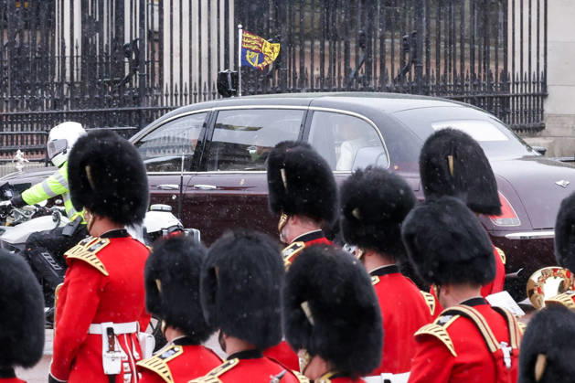 May 13, 2026, London, London, UK: London, UK. KING CHARLES III and QUEEN CAMILLA arrive at Buckingham Palace in London ahead of The State Opening of Parliament and The Kings Speech. The Kings Speech marks the formal start of the parliamentary year and sets out the government s agenda for the 2026-27 session. London UK - ZUMAl94_ 20260513_zaf_l94_033 Copyright: xDinendraxHariax