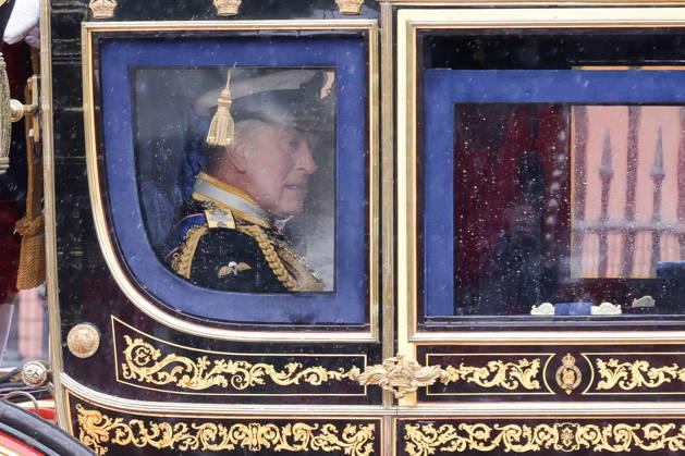 May 13, 2026, London, London, UK: London, UK. KING CHARLES III and QUEEN CAMILLA depart Buckingham Palace in the Diamond Jubilee State Coach to House of Lords in Westminster in London for The State Opening of Parliament and The Kingâ€⠢s Speech. The Kingâ€⠢s Speech marks the formal start of the parliamentary year and sets out the government s agenda for the 2026-27 session. London UK - ZUMAl94_ 20260513_zaf_l94_034 Copyright: xDinendraxHariax