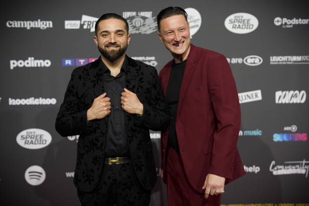 Verleihung Deutscher Podcast Award 2026. Zino Markarian und Andrej Filatow. Berlin, 13.05.2026. Berlin Deutschland Copyright: xDominikxButzmannx
