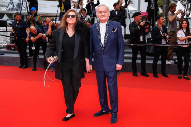 May 13, 2026, Cannes, France: Polish director Jerzy Skolimowski (R) attends the red carpet of Nagi Notes at the 79th Cannes Film Festival. Cannes France  - ZUMAs197 20260513_aaa_s197_144 Copyright: xMarcoxBaradax