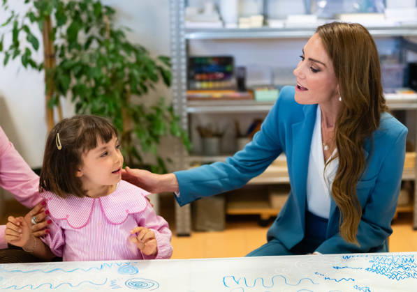 . 13 05 2026. Reggio Emilia, Italy. Kate Middleton. the Princess of Wales, during a visit the Scuola Comunale d infanzia Anna Frank pre school in Reggio Emilia on day one of her visit to Italy. xi-Imagesx xPoolx IIM-26766-0241