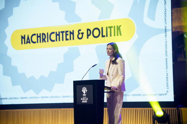 Verleihung Deutscher Podcast Award 2026. Pinar Atalay. Berlin, 13.05.2026. Berlin Deutschland Copyright: xDominikxButzmannx