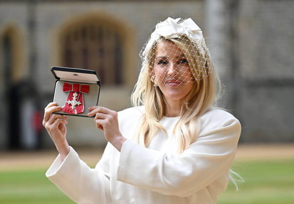 . 13 05 2026. Windsor, United Kingdom. Singer Ellie Goulding with her MBE after an Investiture at Windsor Castle, United Kingdom.  xPoolx xi-Imagesx IIM-26769-0001