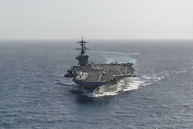 May 13, 2026, Arabian Sea, International Waters: The U.S. Navy Nimitz-class aircraft carrier USS Abraham Lincoln operating in support of Operation Epic Fury and the naval blockade of Iran, May 8, 2025, on the Northern Arabian Sea. Arabian Sea International Waters - ZUMAp138 20260513_zaa_p138_013 Copyright: xHandout U.SxNavyx