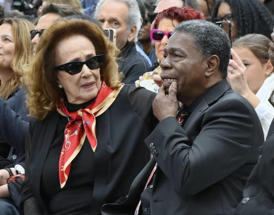 Brazilian percussionist Paulinho da Costa Brazilian and his wife Arice da Costa attend his Hollywood Walk of Fame unveilingr ceremony honoring him with the 2,844th star on the Hollywood Walk of Fame in Los Angeles on Wednesday, May 13, 2026.  LAP2026051301 JIMxRUYMEN