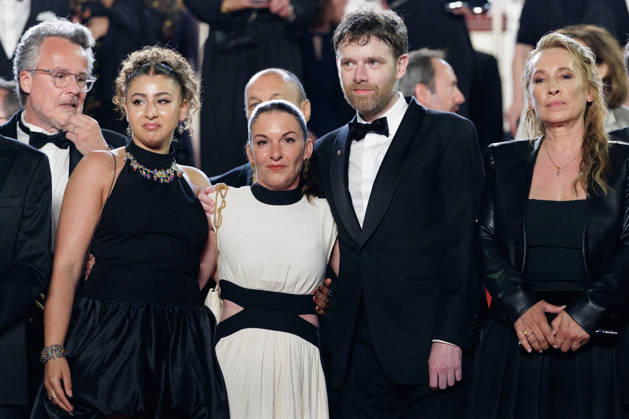François Kraus, Emma Boumali, Mickaëlle Paty sister of Samuel Paty , Antoine Reinartz, Emmanuelle Bercot Descente des marches du film Labandon lors du 79ème Festival International du Film de Cannes, le 13 mai 2026 Olivier Borde Bestimage People leaving the red carpet for Forsaken at the 79th Cannes International Film Festival on May 13, 2026 Cannes France Copyright: xOLIVIERxBORDEx xBESTIMAGExOLIVIERxBORDEx xBESTIMAGEx
