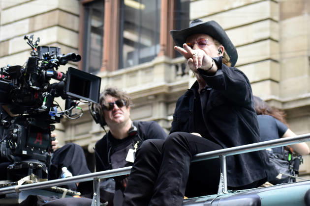 May 13, 2026, Mexico City, Ciudad de Mexico, Mexico: Bono lead of the Irish band U2, at the filming set for the upcoming music video Street of Dreams in Mexico City Downtown. on May 13, 2026 in Mexico City, Mexico. Mexico City Mexico - ZUMAe321 20260513_zea_e321_026 Copyright: xLuisxBarronx