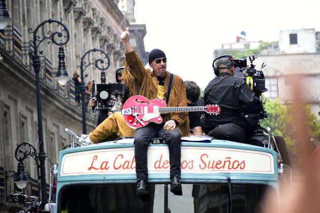 May 13, 2026, Mexico City, Ciudad de Mexico, Mexico: The Edge, guitarist of the Irish band U2, at the filming set for the upcoming music video Street of Dreams in Mexico City Downtown. on May 13, 2026 in Mexico City, Mexico. Mexico City Mexico - ZUMAe321 20260513_zea_e321_030 Copyright: xLuisxBarronx