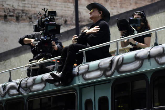 May 13, 2026, Mexico City, Ciudad de Mexico, Mexico: Bono lead of the Irish band U2, at the filming set for the upcoming music video Street of Dreams in Mexico City Downtown. on May 13, 2026 in Mexico City, Mexico. Mexico City Mexico - ZUMAe321 20260513_zea_e321_032 Copyright: xLuisxBarronx