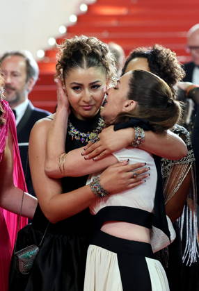 Emma Boumali, Mickaëlle Paty sister of Samuel Paty , Descente des marches du film Labandon lors du 79ème Festival International du Film de Cannes, le 13 mai 2026 Jacovides Moreau Bestimage People leaving the red carpet for Forsaken at the 79th Cannes International Film Festival on May 13, 2026 Cannes France  Copyright: xJACOVIDES-MOREAUx xBESTIMAGExJACOVIDES-MOREAUx xBESTIMAGEx