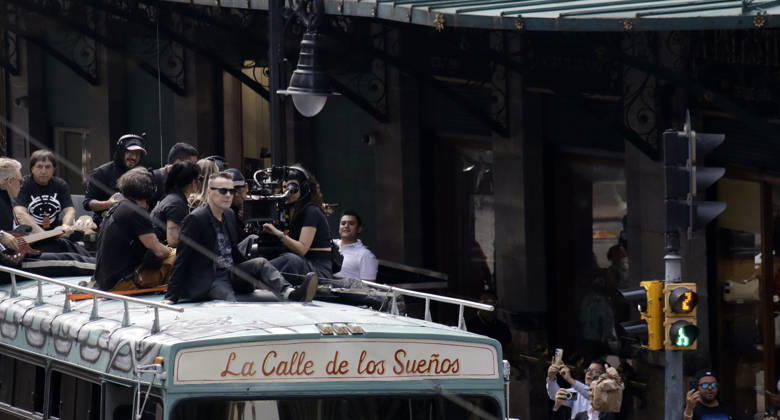May 13, 2026, Mexico City, Mexico City, Mexico: The Irish band U2, during their second day of filming the music video for La calle de los sueoÂ±os in downtown Mexico City. Mexico City Mexico - ZUMAt178 20260513_zip_t178_003 Copyright: xNadiaxTecuapetlax