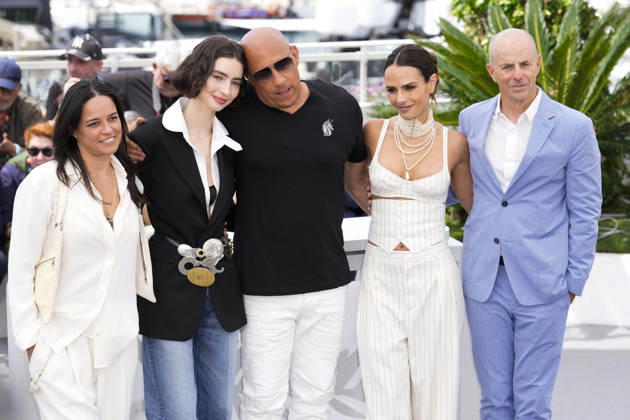 May 13, 2026, Cannes, France: Michelle Rodriguez, Meadow Walker, Vin Diesel, Jordana Brewster and Neal H. Moritz pose during The Fast And The Furious photocall at the 79th annual Cannes Film Festival at Palais des Festivals on May 13, 2026 in Cannes, France. The Fast And The Furious Photocall - The 79th Annual Cannes Film Festival Cannes France  - ZUMAs197 20260513_aaa_s197_252 Copyright: xDanielexCifalax