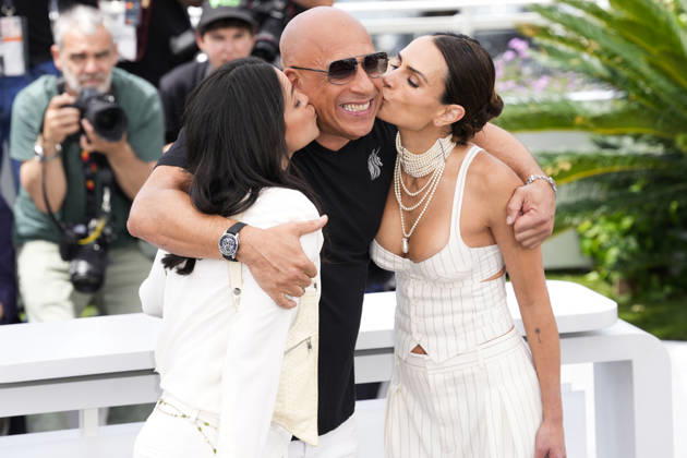 May 13, 2026, Cannes, France: Michelle Rodriguez, Vin Diesel and Jordana Brewster hug during The Fast And The Furious photocall at the 79th annual Cannes Film Festival at Palais des Festivals on May 13, 2026 in Cannes, France. The Fast And The Furious Photocall - The 79th Annual Cannes Film Festival Cannes France - ZUMAs197 20260513_aaa_s197_261 Copyright: xDanielexCifalax