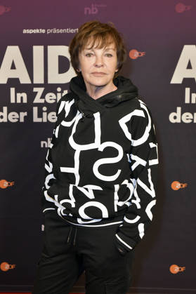 Katrin Sass bei der Preview der ZDF-Dokuserie AIDS - In Zeiten der Liebe im Kino International. Berlin, 13.05.2026