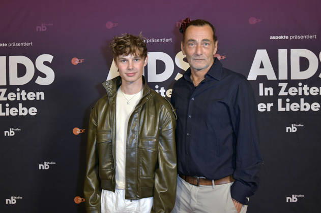 Konrad Damer und Nikolaus Heveker bei der Preview der ZDF-Dokuserie AIDS - In Zeiten der Liebe im Kino International. Berlin, 13.05.2026