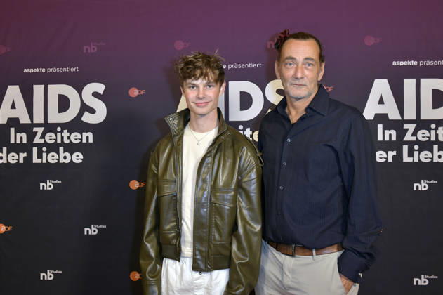 Konrad Damer und Nikolaus Heveker bei der Preview der ZDF-Dokuserie AIDS - In Zeiten der Liebe im Kino International. Berlin, 13.05.2026