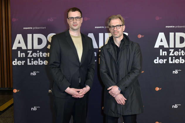 Johannes Nichelmann und Henning Tümmers bei der Preview der ZDF-Dokuserie AIDS - In Zeiten der Liebe im Kino International. Berlin, 13.05.2026