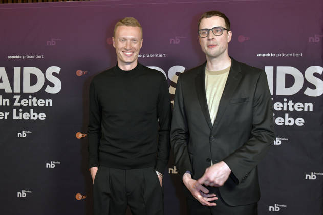Philip Wortmann und Johannes Nichelmann bei der Preview der ZDF-Dokuserie AIDS - In Zeiten der Liebe im Kino International. Berlin, 13.05.2026