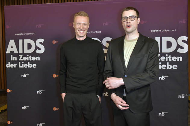Philip Wortmann und Johannes Nichelmann bei der Preview der ZDF-Dokuserie AIDS - In Zeiten der Liebe im Kino International. Berlin, 13.05.2026
