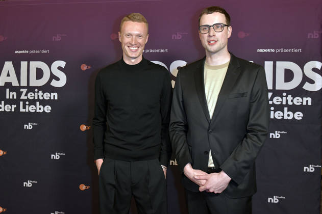 Philip Wortmann und Johannes Nichelmann bei der Preview der ZDF-Dokuserie AIDS - In Zeiten der Liebe im Kino International. Berlin, 13.05.2026