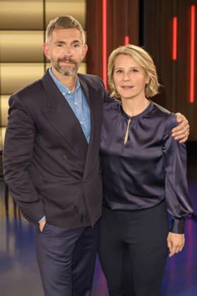 Micky Beisenherz und Susan Link bei der Aufzeichnung der WDR-Talkshow Kölner Treff im WDR Studio BS 3. Köln, 13.05.2026