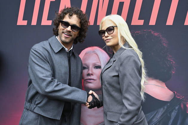 LKS 20260514 Finland s entry to the Eurovision Song Contest 2026, Linda Lampenius (right) and Pete Parkkonen during their press conference in Vienna, Austria, on May 14, 2026. - HEIKKI SAUKKOMAA Wien Austria  Copyright: xHeikkixSaukkomaax sKA0QHIN4EU
