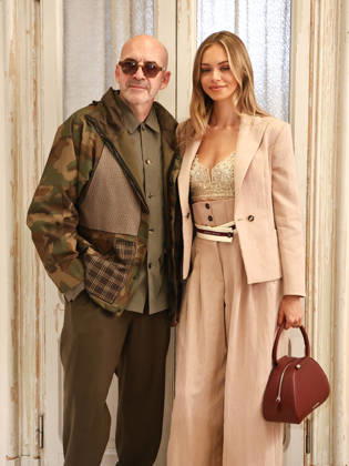 IPA84680153 - Rome, Laila Hasanovic attends the Antonio Marras boutique event. In the photo: Antonio Marras, Laila Hasanovic  Copyright: xMarcoxProvvisionatox xMarcoxProvvisionatox 84680153