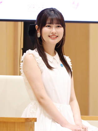 May 14, 2026, Tokyo, Japan - Hina Nagahama, Generation Z influencer and Short Shorts Film Festival & Asia ambassador meets with Tokyo Governor Yuriko Koike as she paid a courtesy call on Koike for the promotion of the film festival at the Tokyo Metropolitan Government office in Tokyo on Thursday, May 14, 2026. Short Shorts Film Festival & Asia will be held from May 25 through June 10. (photo by Yoshio Tsunoda AFLO)  aflo_330352240