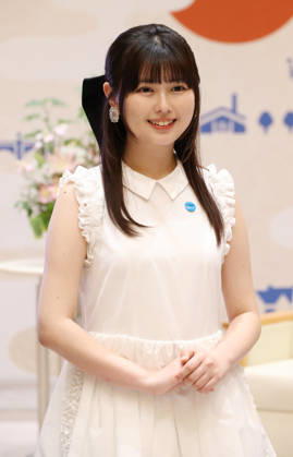May 14, 2026, Tokyo, Japan - Hina Nagahama, Generation Z influencer and Short Shorts Film Festival & Asia ambassador speaks to press after she met Tokyo Governor Yuriko Koike as she paid a courtesy call on Koike for the promotion of the film festival at the Tokyo Metropolitan Government office in Tokyo on Thursday, May 14, 2026. Short Shorts Film Festival & Asia will be held from May 25 through June 10. (photo by Yoshio Tsunoda AFLO)  aflo_330352258