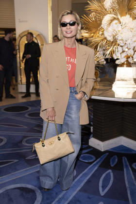 Cannes Anna Ferzetti exits Martinez MP Cannes, France- May 14: Anna Ferzetti leaves Hotel Martinez after attending Chopard gala during 79th Festival of Cannes, on May 14, 2026 in Cannes, France. Photo by Marco Piovanotto ABACAPRESS:COM Cannes France  Copyright: xPiovanottoxMarco ABACAx