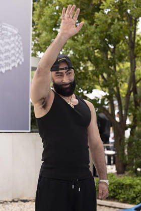 Cannes La Fouine exits Martinez MP Cannes, France- May 14: La Fouine leaves Hotel Martinez after attending Chopard gala during 79th Festival of Cannes, on May 14, 2026 in Cannes, France. Photo by Marco Piovanotto ABACAPRESS:COM Cannes France  Copyright: xPiovanottoxMarco ABACAx
