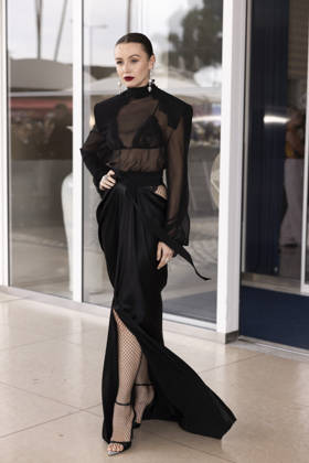 Cannes Nataly Ossman exits Martinez MP Cannes, France- May 14: Nataly Ossman leaves Hotel Martinez after attending Chopard gala during 79th Festival of Cannes, on May 14, 2026 in Cannes, France. Photo by Marco Piovanotto ABACAPRESS:COM Cannes France  Copyright: xPiovanottoxMarco ABACAx