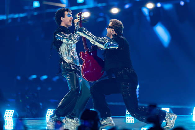 Eurovision Song Contest 2025 Dress Rehearsal 3 of Second Semi Final, 14.05.2026 VIENNA, AUSTRIA - 14 MAY 2026: Image shows Austria artist COSMO for Austria performing the song Tanzschein during Eurovision Song Contest 2025 Dress Rehearsal 3 of Second Semi Final at Wiener Stadthalle on 14 05 2026 in Vienna, Austria. Vienna Wiener Stadthalle Austria Copyright: xBEAUTIFULxSPORTS Froehlichx