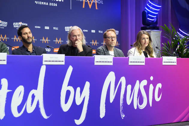 VIENNA, 20260514 Assaf Blecher, Christer Björkman, Peter Settman and Hanna Bergius talk about Eurovision Song Contest Asia at a press conference during the Eurovision Song Contest ESC in Vienna, Austria VIENNA AUSTRIA x10070x  Copyright: xJessicaxGowx xTTx EUROVISION 2026 ASIA imKvCNQRINw