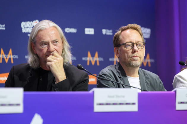 Christer Björkman and Peter Settman talk about Eurovision Song Contest Asia at a press conference during the Eurovision Song Contest ESC in Vienna, Austria, Thursday, May 14, 2026 WIEN AUSTRIA x10070x Copyright: xJessicaxGowx xTTx PRESS CONFERENCE EUROVISION 2026 2KjYcd_O9LM