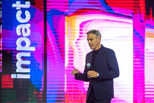 George and Amal Clooney at Impact 26 in Poznan Poznan 13 05 2026 IMPACT 2026 Poznan - conference, a key economic and technological summit in CEE, bringing together leaders of business, politics and science (650+ speakers) at the Poznan International Fair. 1098872925  1098872925