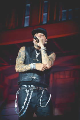 May 14, 2026, Napoli, Italy: Italian rapper Andrea Arrigoni better known by the stage name Shiva performs live at PalaPartenope in Napoli. Napoli Italy - ZUMAs197 20260514_aaa_s197_350 Copyright: xPaolaxVisonex